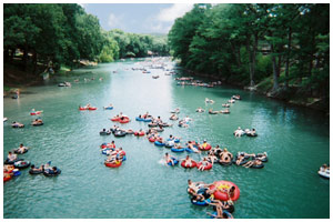 Tubing the Comal River in New Braunfels Texas and the Guadalupe River  Toobing and rafting